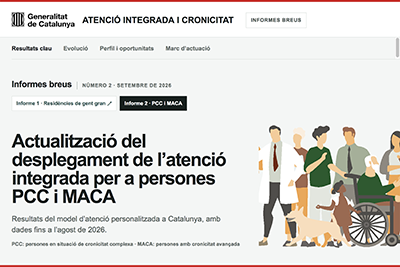 Identificades les més de 300.000 persones que es beneficiaran de l’atenció integrada, a Catalunya