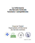 La Infermeria als serveis centrals. Funcions i competències